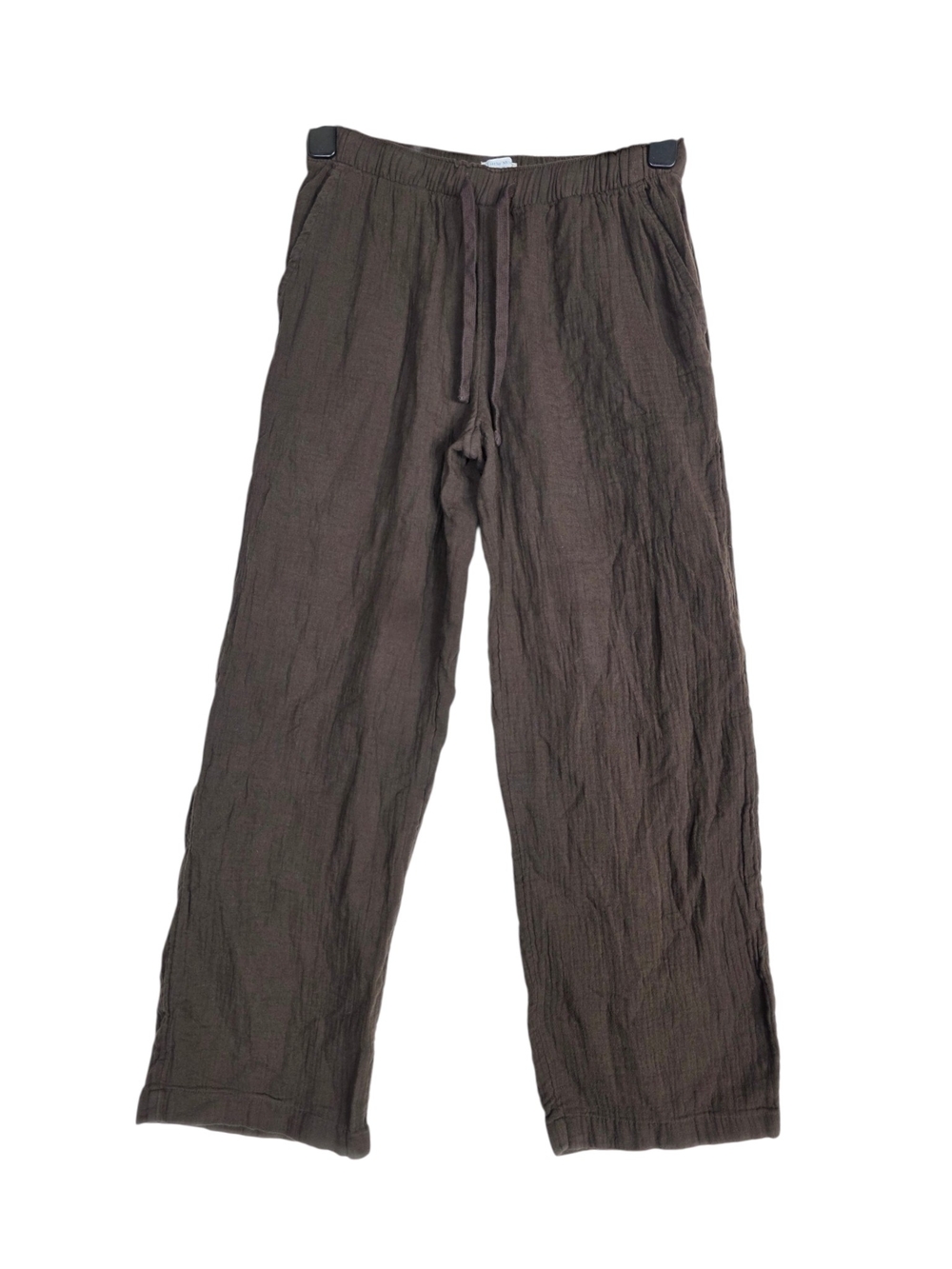 Aritzia Little Moon gauzy chocolate Brown Drawstring Lounge Joggers/ Pants